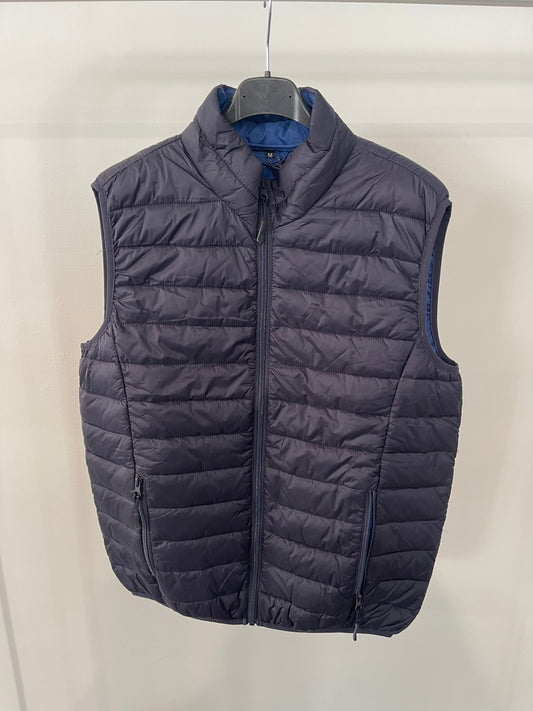 gilet piumino sportivo blu da uomo