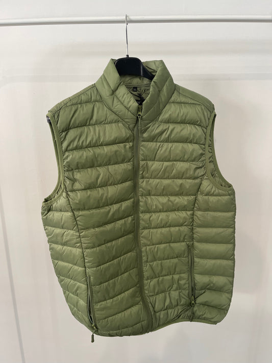 gilet piumino sportivo da uomo verde