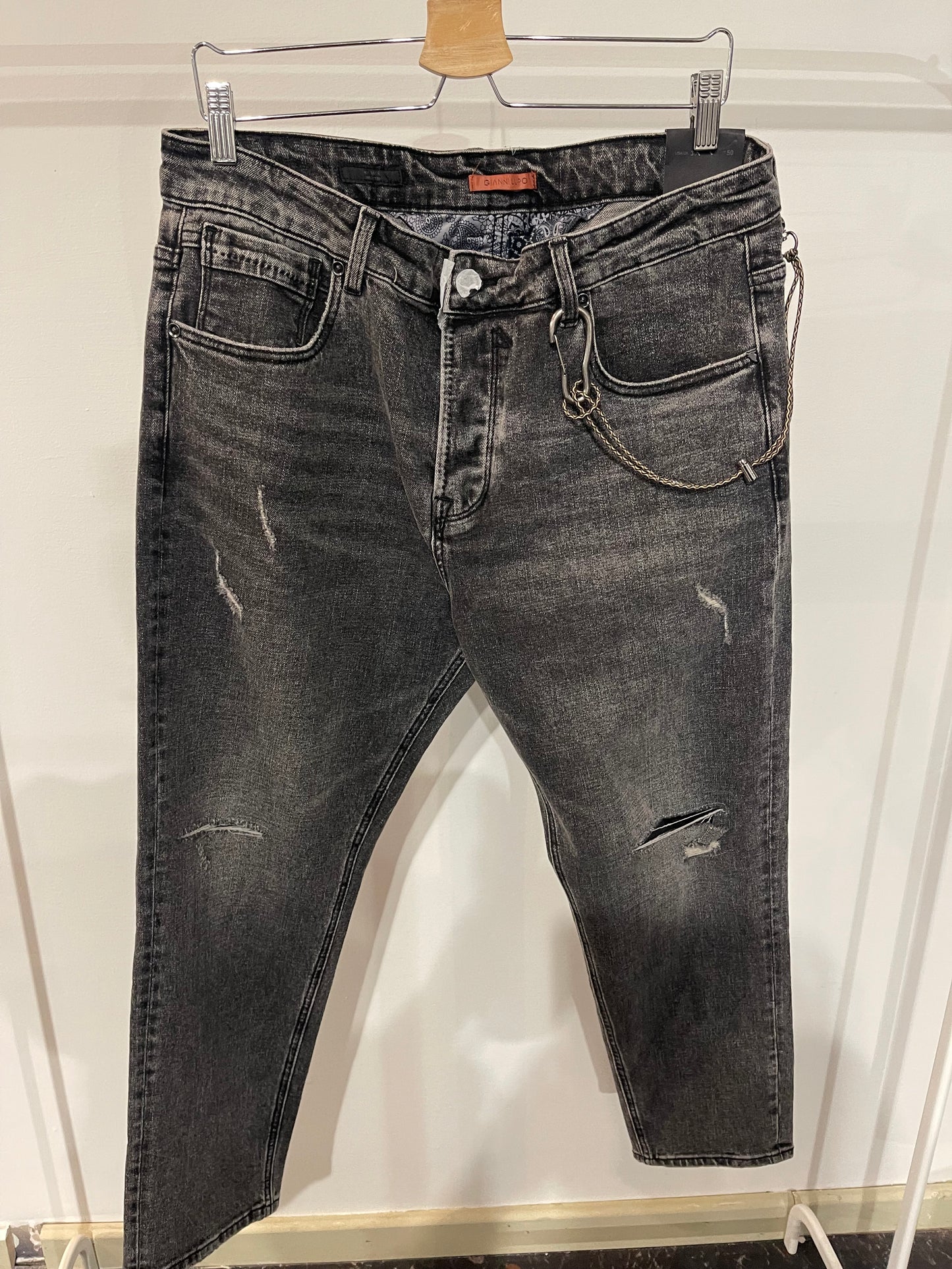 jeans nero da uomo